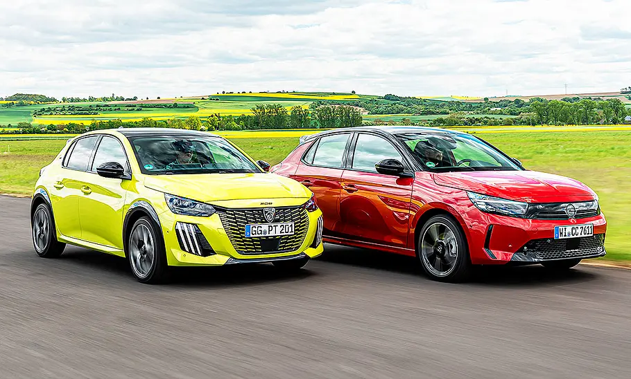 Peugeot 208 und Opel Corsa.