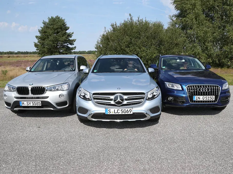 Vergleichstest: Mercedes GLC vs. Audi Q5 und BMW X3 Mercedes GLC Audi Q5 BMW X3 SUV Vergleichstest