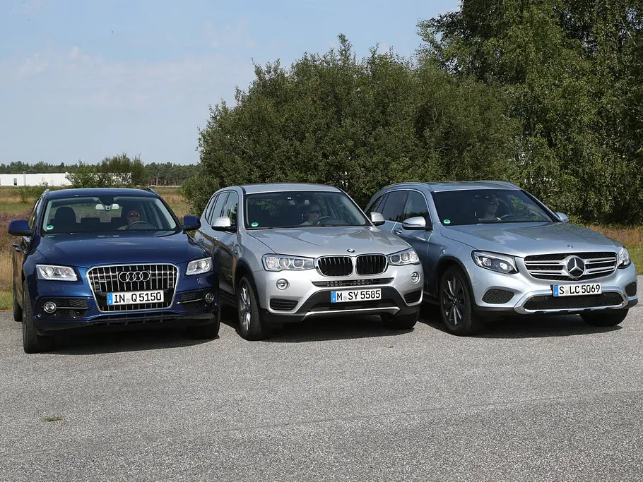 Vergleichstest: GLC gegen Q5 und X3 Mercedes GLC Audi Q5 BMW X3 SUV Vergleichstest