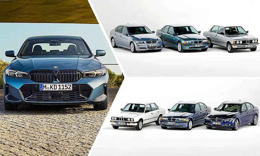 50 Jahre BMW 3er Eine Collage anlässlich 50 Jahre BMW 3er mit allen Generationen.