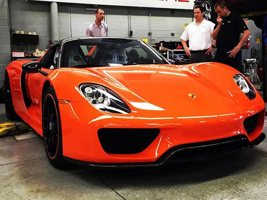 porsche 918 spyder weissach paket orange