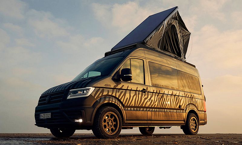 Crafter zum Offroad-Camper umgebaut