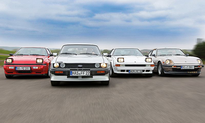 Die wilden Kerle Capri, Starion, Celica Supra und 280 ZXT