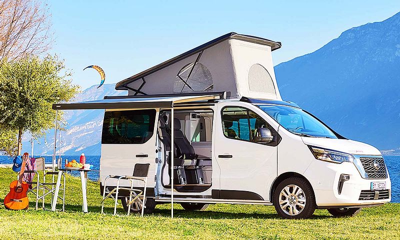 Nissan-Camper mit Dethleffs-Ausbau