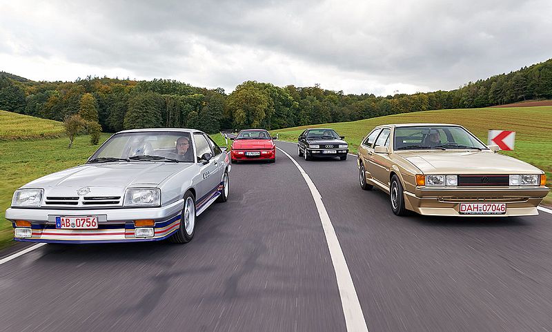 Sportcoupés von Audi, Mitsubishi, Opel und VW mit Nostalgie-Garantie