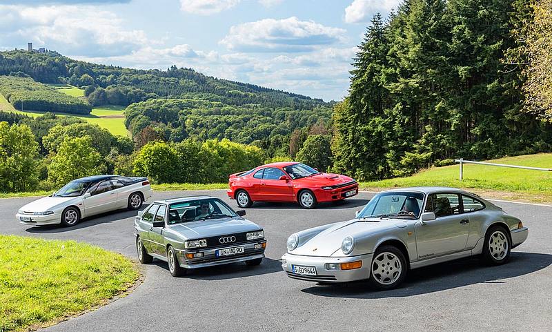 Streit-Quartett mit 911, quattro, SVX und Celica