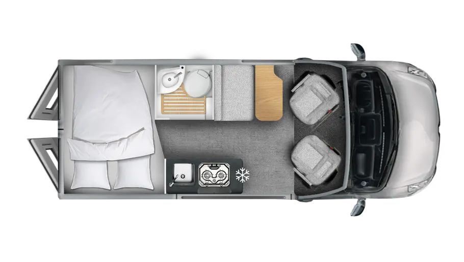 Grundriss des Ahorn Camp CV 560.