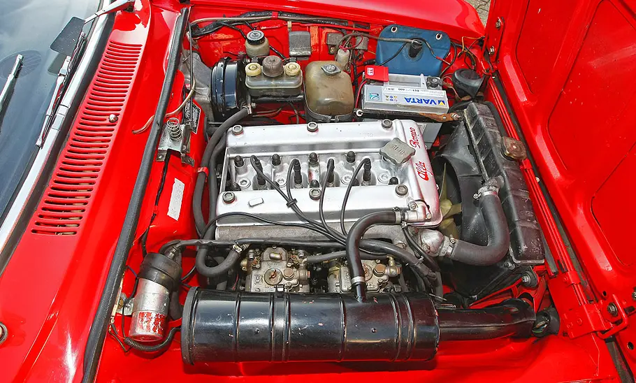 Der Motor des Alfa Romeo 1750 GTV.