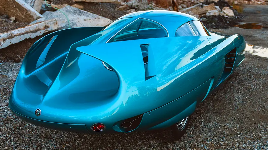Alfa Romeo B.A.T. 7 Der Alfa Romeo B.A.T. 7 stehend von hinten