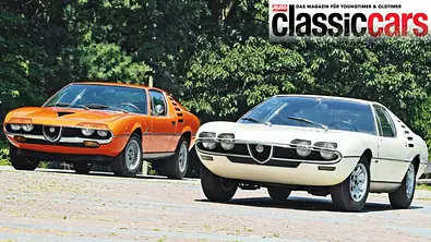 Alfa Romeo Montreal statisch von schräg vorne fotografiert. - Foto: Jürgen Zerha Alfa Romeo Montreal statisch von schräg vorne fotografiert. - Foto: Jürgen Zerha