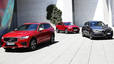 Alfa Romeo Stelvio/Jaguar F-Pace/Volvo XC60 - Foto: Daniela Loof Alfa Romeo Stelvio/Jaguar F-Pace/Volvo XC60 - Foto: Daniela Loof