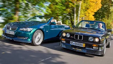 Alpina B3 Biturbo und B3 2.7 Cabriolet: Bereits seit Mitte der 80er-Jahre interpretiert ALPINA das BMW 3er-Cabrio neu