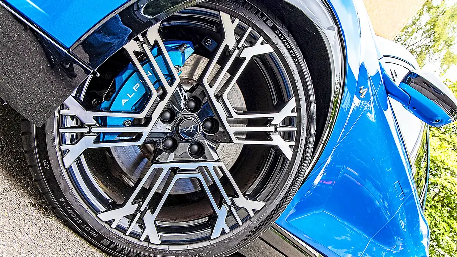 Alpine A390 GT Detailansicht auf die Felgen des Alpine A390 GT.