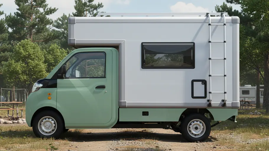 Ari 458 Pro Campingmobil Das Ari 458 Pro Campingmobil statisch im Profil von links.