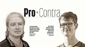 Assistenzsysteme: Das Pro & Contra von Jürgen Voigt (links) und Tim Neumann. - Foto: AUTO ZEITUNG Assistenzsysteme: Das Pro & Contra von Jürgen Voigt (links) und Tim Neumann. - Foto: AUTO ZEITUNG