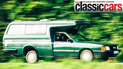 Der Audi 100 Bischofberger Family fahrend von der Seite fotografiert. - Foto: Stefan Beetz