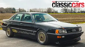 Der Audi 5000 CS Quattro statisch von schräg vorne fotografiert. - Foto: Bonhams
