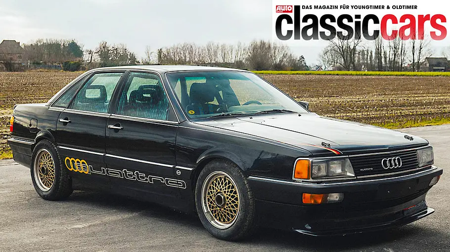 Audi 5000 CS Quattro Der Audi 5000 CS Quattro statisch von schräg vorne fotografiert.