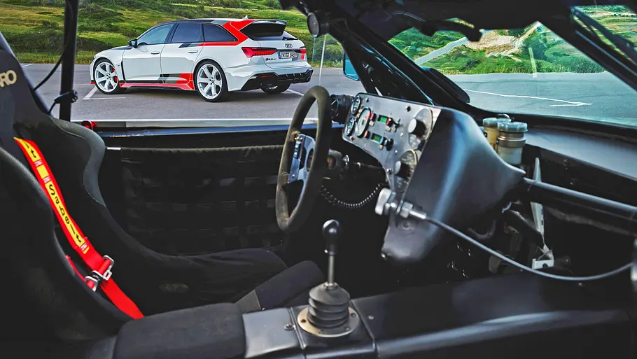 Audi 90 Quattro IMSA GTO Der Innenraum des Audi 90 Quattro IMSA GTO.