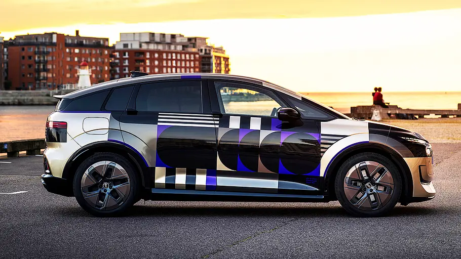 Blick von der Seite auf den Audi A2 e-tron (2026).