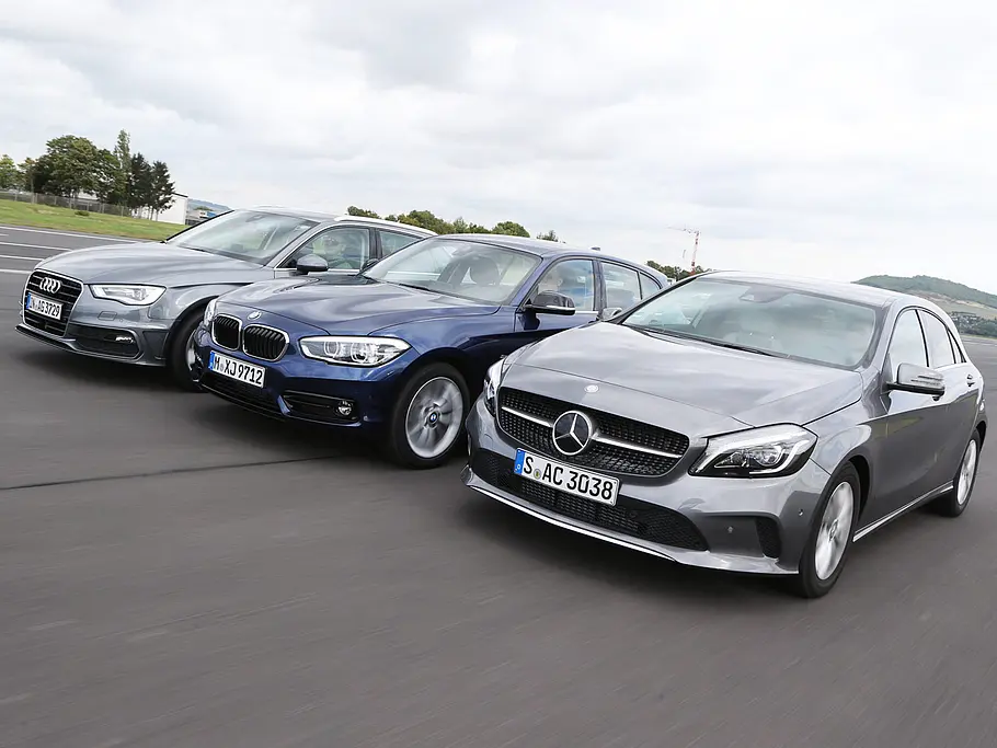 mercedes a-klasse facelift audi a3 sportback bmw 1er