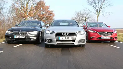 Audi A4/Mazda 6/BMW 320i: Vergleichstest