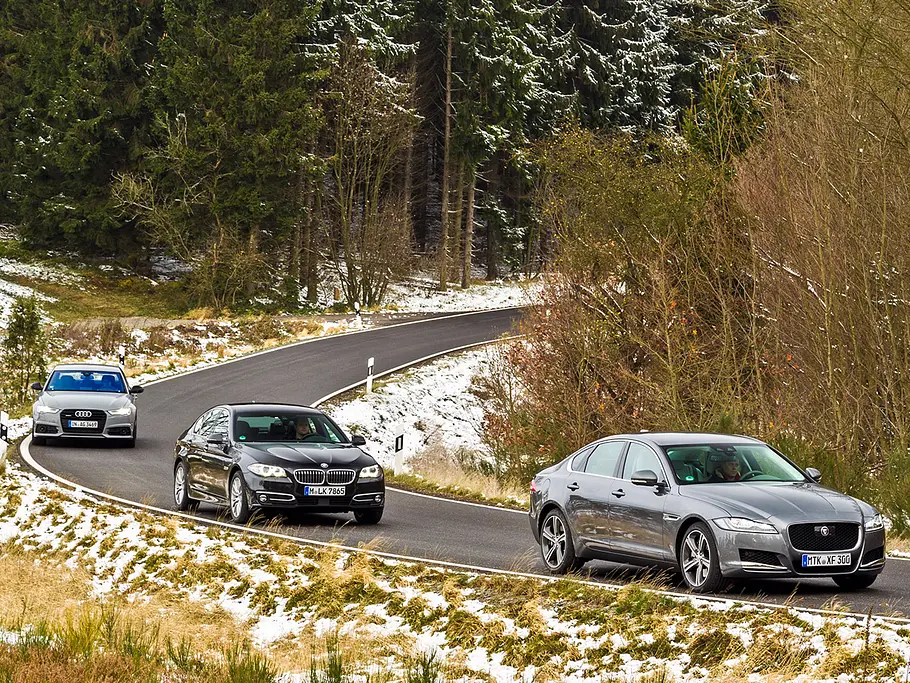 Audi A6 vs BMW 5er und Jaguar XF