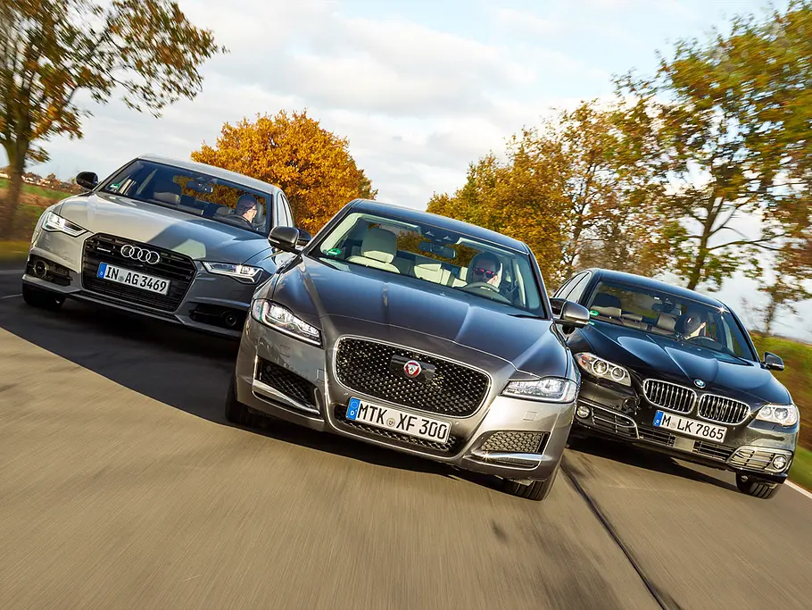Audi A6 vs BMW 5er und Jaguar XF