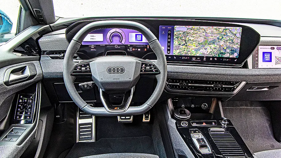 Audi A6 e-tron Blick auf die Armaturen im Innenraum des Audi A6 e-tron.