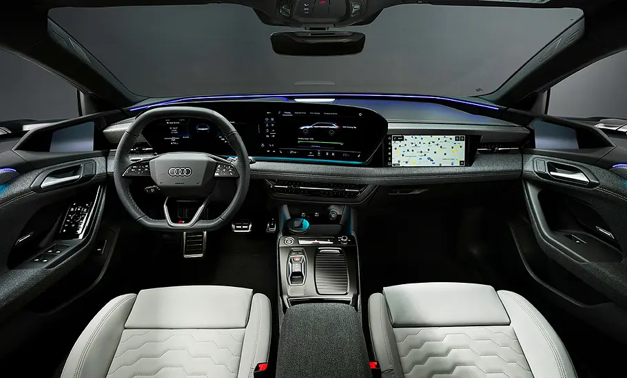 Das Cockpit des Audi A6 e-tron (Avant).