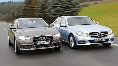 Audi A6 3.0 TFSI quattro Mercedes E 400 Markenvergleich Bilder technische Daten