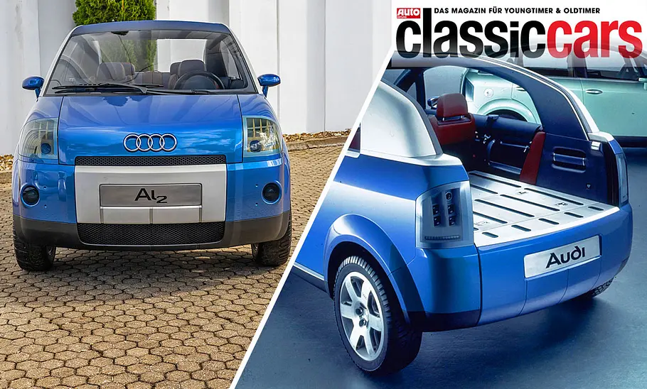 Collage mit dem Audi Al2 Open End.