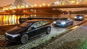 Mercedes EQS/Audi e-tron GT/BMW iX - Foto: Frank Ratering
