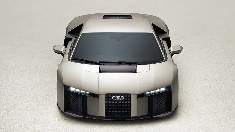 Blick von vorne auf den Audi Nuvolari (2027).