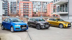 Audi Q3/BMW X2/Seat Ateca - Foto: Zbigniew Mazar Audi Q3/BMW X2/Seat Ateca - Foto: Zbigniew Mazar