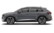 Blick von der Seite auf den Audi Q4 e-tron. - Foto: Carwow