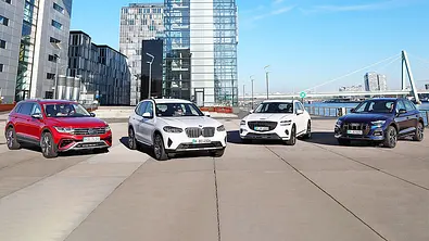 VW Tiguan Allspace/BMW X3/Genesis GV70/Audi Q5 - Foto: Daniela Loof