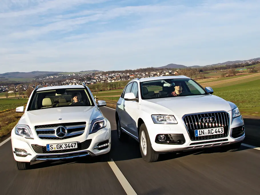 Audi Q5 3.0 TDI Mercedes GLK 350 CDI Markenvergleich Bilder technische Daten