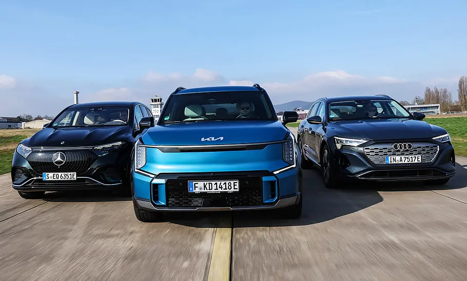 Mercedes EQS SUV/Kia EV9/Audi Q8 e-tron