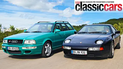 Audi RS2 Avant und Porsche 928 S4 fahrend von vorne - Foto: Jürgen Gassebner
