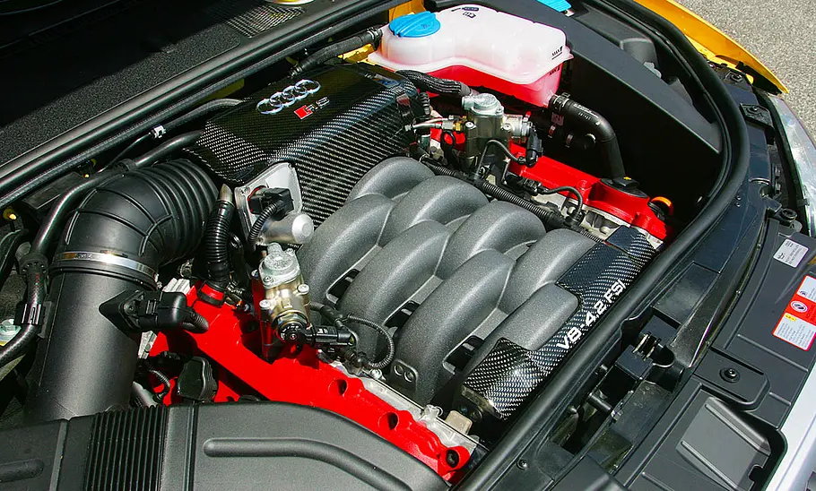 Der Motor des Audi RS 4 Cabriolet.