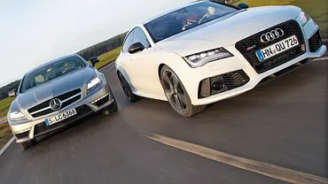 Audi RS7 Sportback Mercedes CLS 63 AMG Shooting Brake Markenvergleich Bilder technische Daten Audi RS7 Sportback Mercedes CLS 63 AMG Shooting Brake Markenvergleich Bilder technische Daten