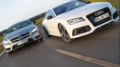 Audi RS7 Sportback Mercedes CLS 63 AMG Shooting Brake Markenvergleich Bilder technische Daten