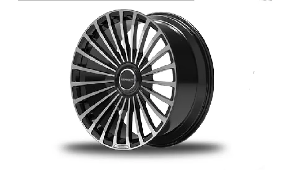 Eine Alufelge, die für den Audi RS Q8 von Mansory verfügbar ist.