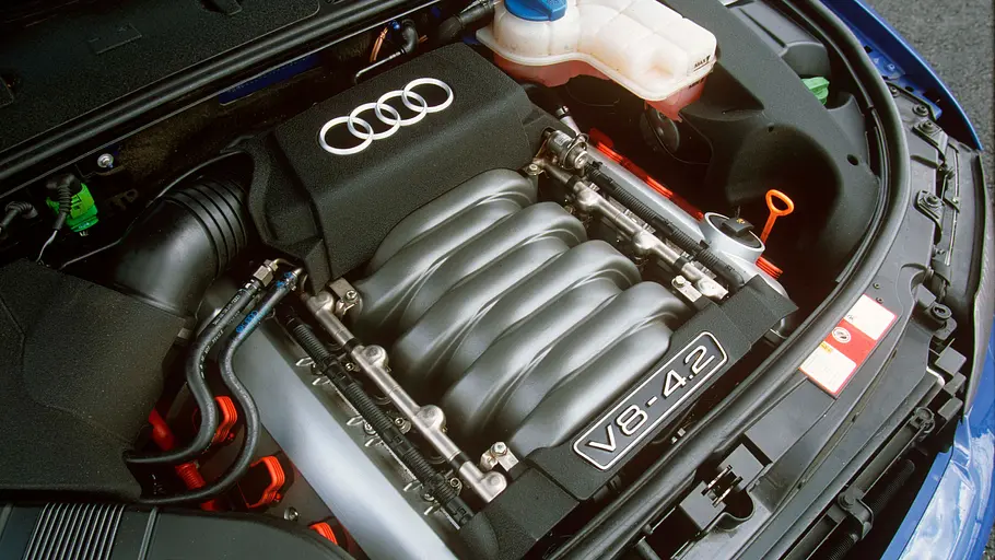 Der Motor des Audi S4 Avant. 