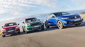 Audi SQ2/Mini John Cooper Works Countryman/VW T-Roc R - Foto: Frank Ratering Audi SQ2/Mini John Cooper Works Countryman/VW T-Roc R - Foto: Frank Ratering