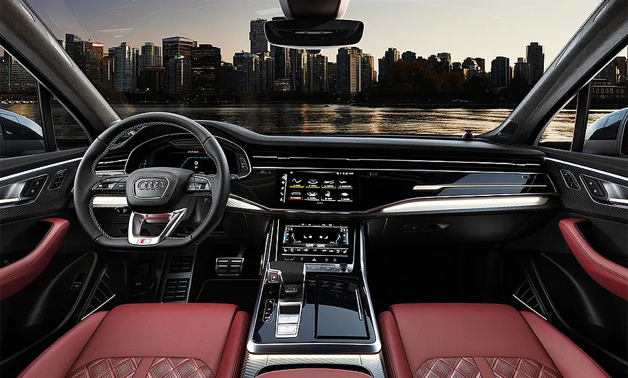 Audi SQ7 Facelift (2024) Das Cockpit des Audi SQ7 Facelift (2024).