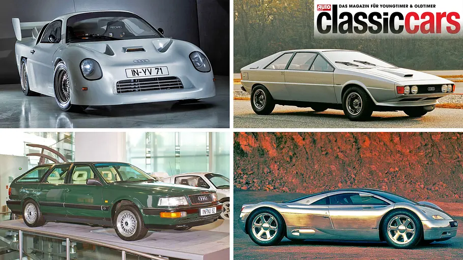 Collage mit vier Audi-Studien