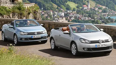 VW Eos 1.4 TSI und VW Golf Cabrio 1.4 TSI im Test