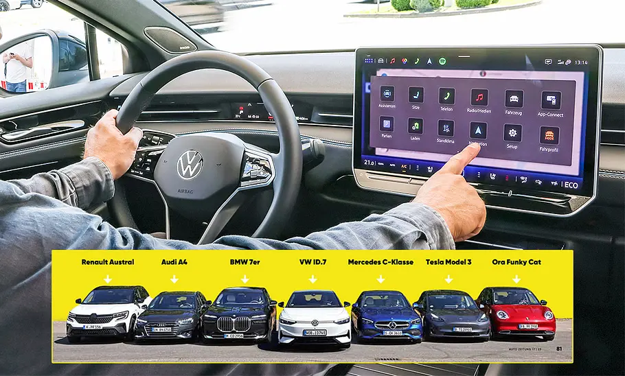 Renault Austral/Audi A4/BMW 7er/VW ID.7/Mercedes C-Klasse/Tesla Model 3/Ora Funky Cat Renault Austral/Audi A4/BMW 7er/VW ID.7/Mercedes C-Klasse/Tesla Model 3/Ora Funky Cat